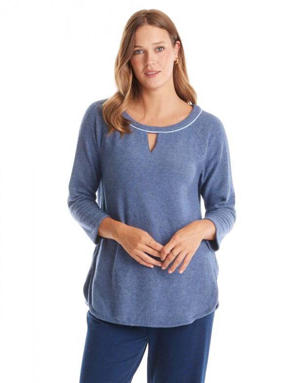 Buzo Soft Keyhole AZUL