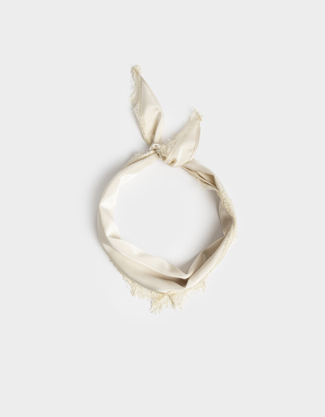 Vinchas Textiles Pañuelo Vincha Textil - Blanco Crema