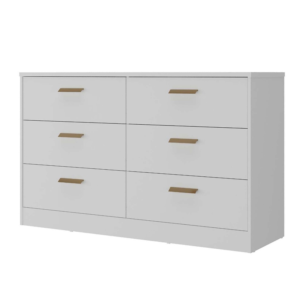 CÓMODA 6 CAJONES MDF BLANCO VENETTO II