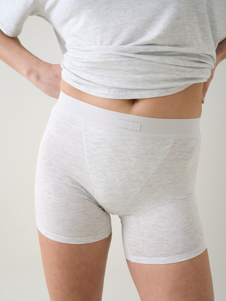 Short Boxer Viscosa - Gris Melange 