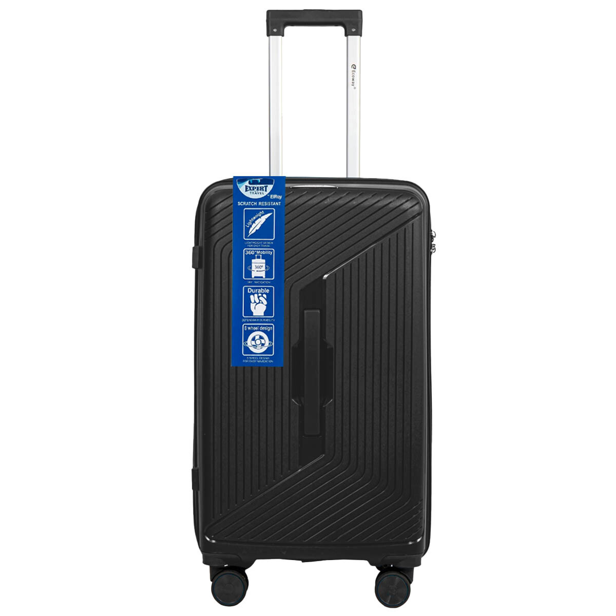Valija Viaje Expert 25" Resistente Liviana Calidad - Negro 