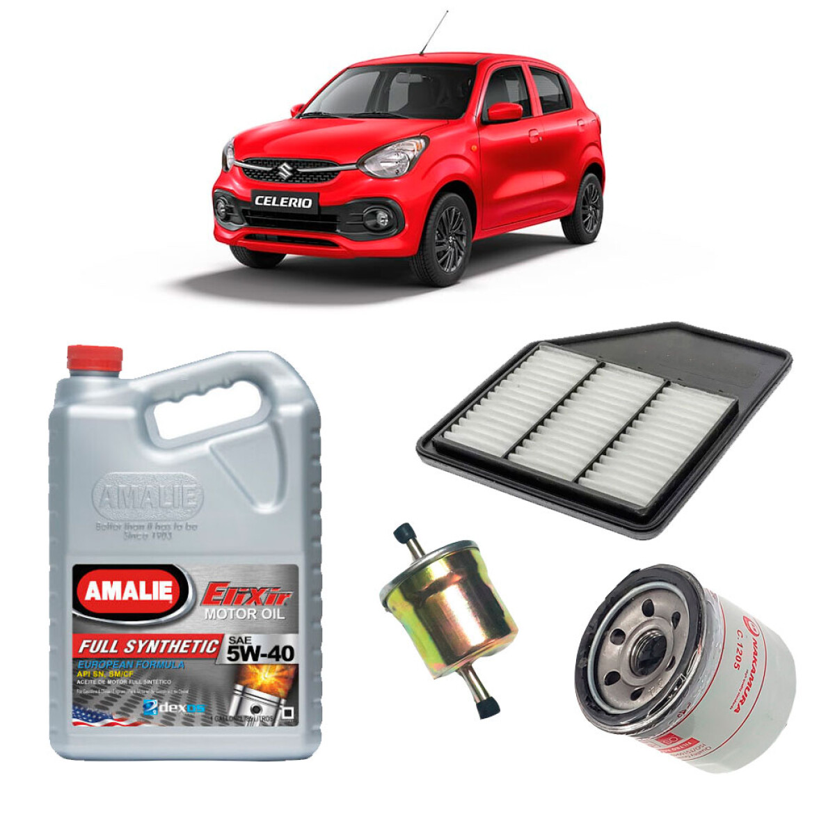 FILTROS ACCESORIOS VARIOS COMBO KIT FILTROS Y ACEITE 5W40 SUZUKI CELERIO 24/ 
