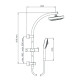 DUCHA COMBINADA AUTOLIMPIANTE CON BARRALCROMO FV ARQUIS CROMO
