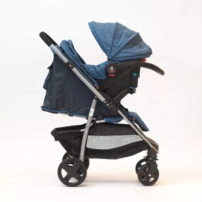 Cochecito De Paseo Para Bebe Travel System 3 En 1 - Tinok Azul