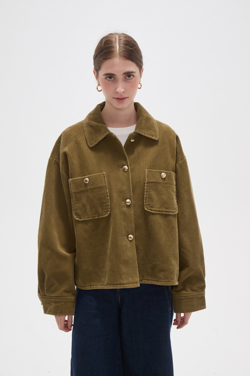 Sobrecamisa Tamia - Verde Oliva Oscuro 