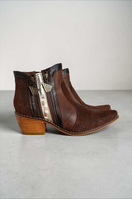 Bota Eva Chocolate Jaspeado Con Arte Bota Eva Chocolate Jaspeado Con Arte