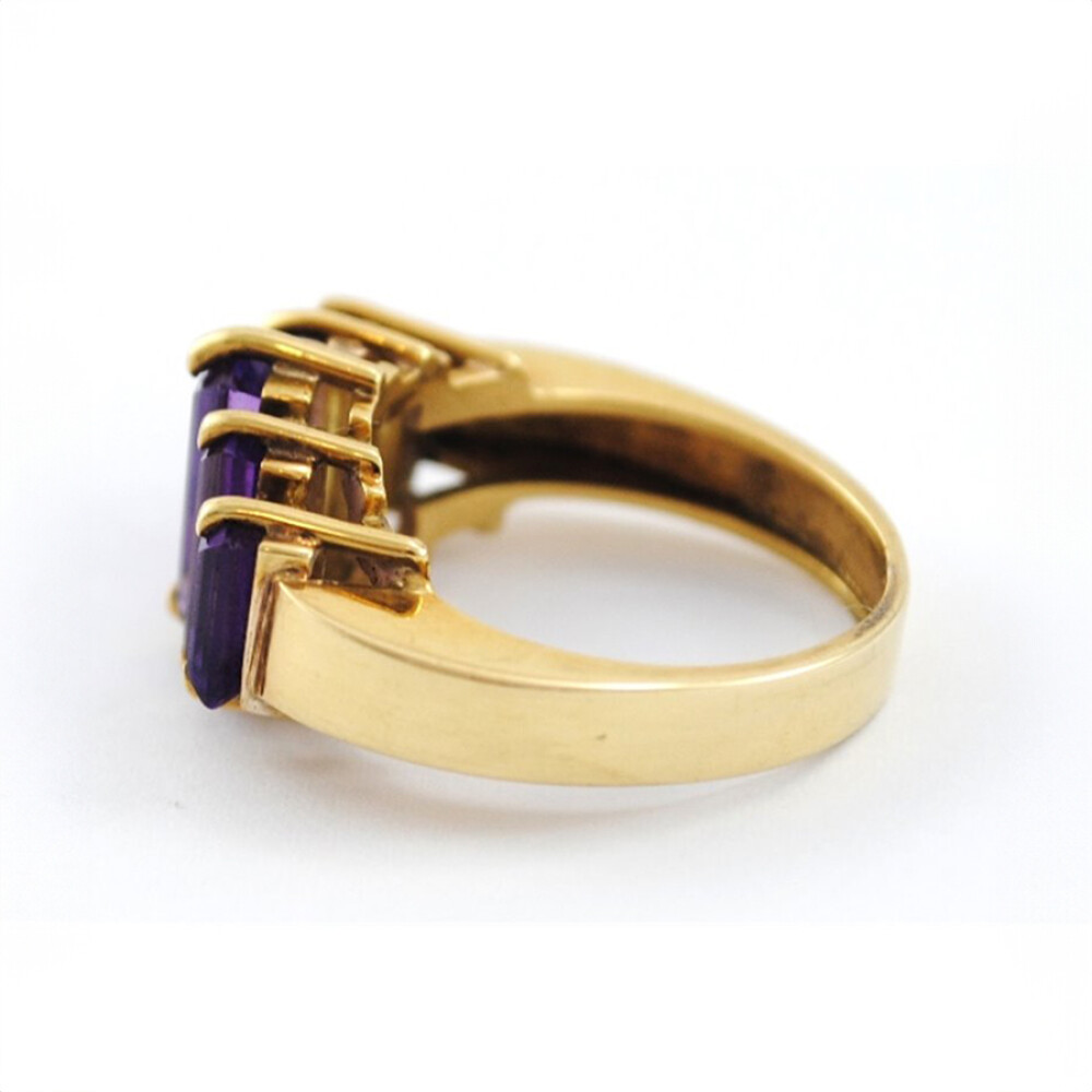 Anillo Oro 18K Y Amatistas Anillo Oro 18K Y Amatistas