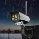Camara De Seguridad Foco Led Aplique Pared Simulador Sensor Negro