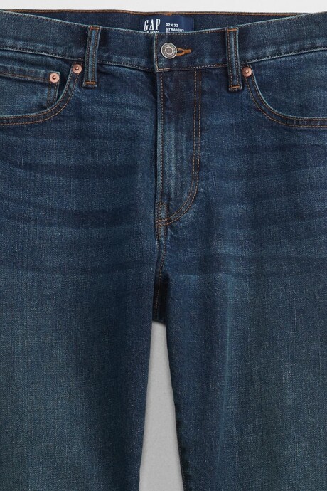 Jean Straight Taper Hombre Dark Wash Indigo