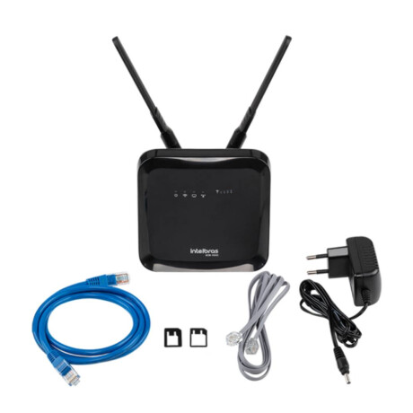 Router Intelbras 4G Icw 4002 Wifi + Tel Via Sim Negro