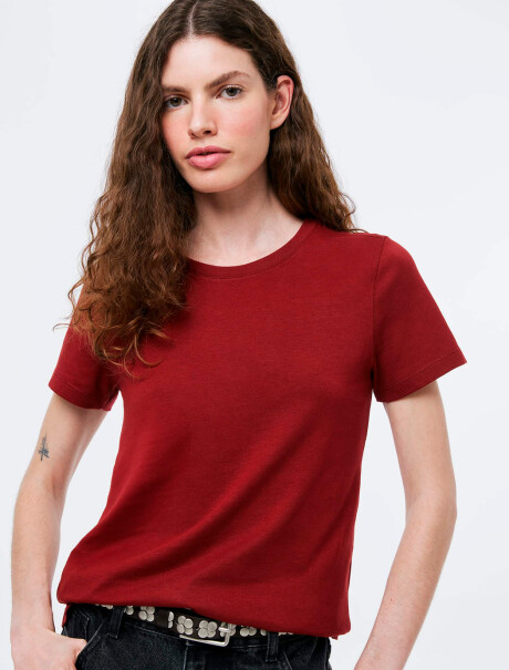 CAMISETA BÁSICA SLIM WORLD ROJO