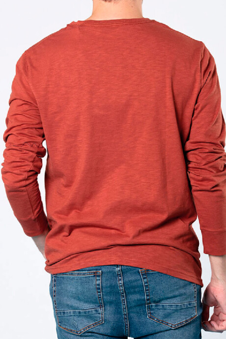 T-SHIRT ML MARK E23 RUSTY Ladrillo