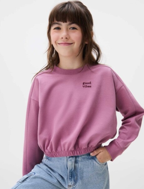 BUZO INFANTIL CON PUÑOS VIOLETA