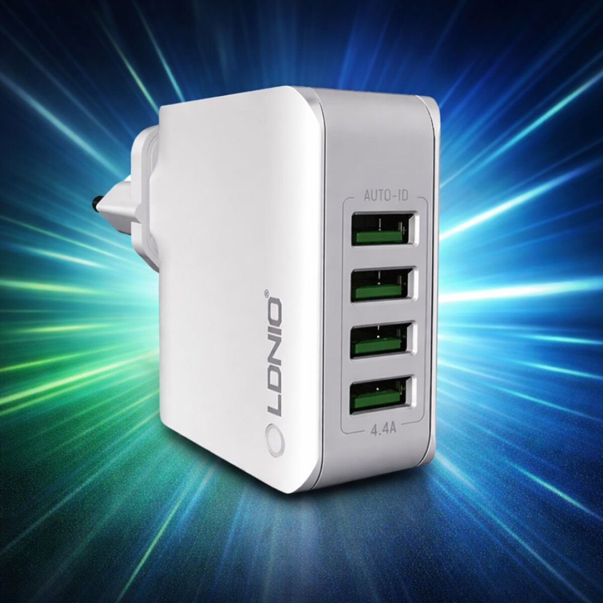 CARGADOR DE PARED 4 USB SMART IC 22W 4.4A 