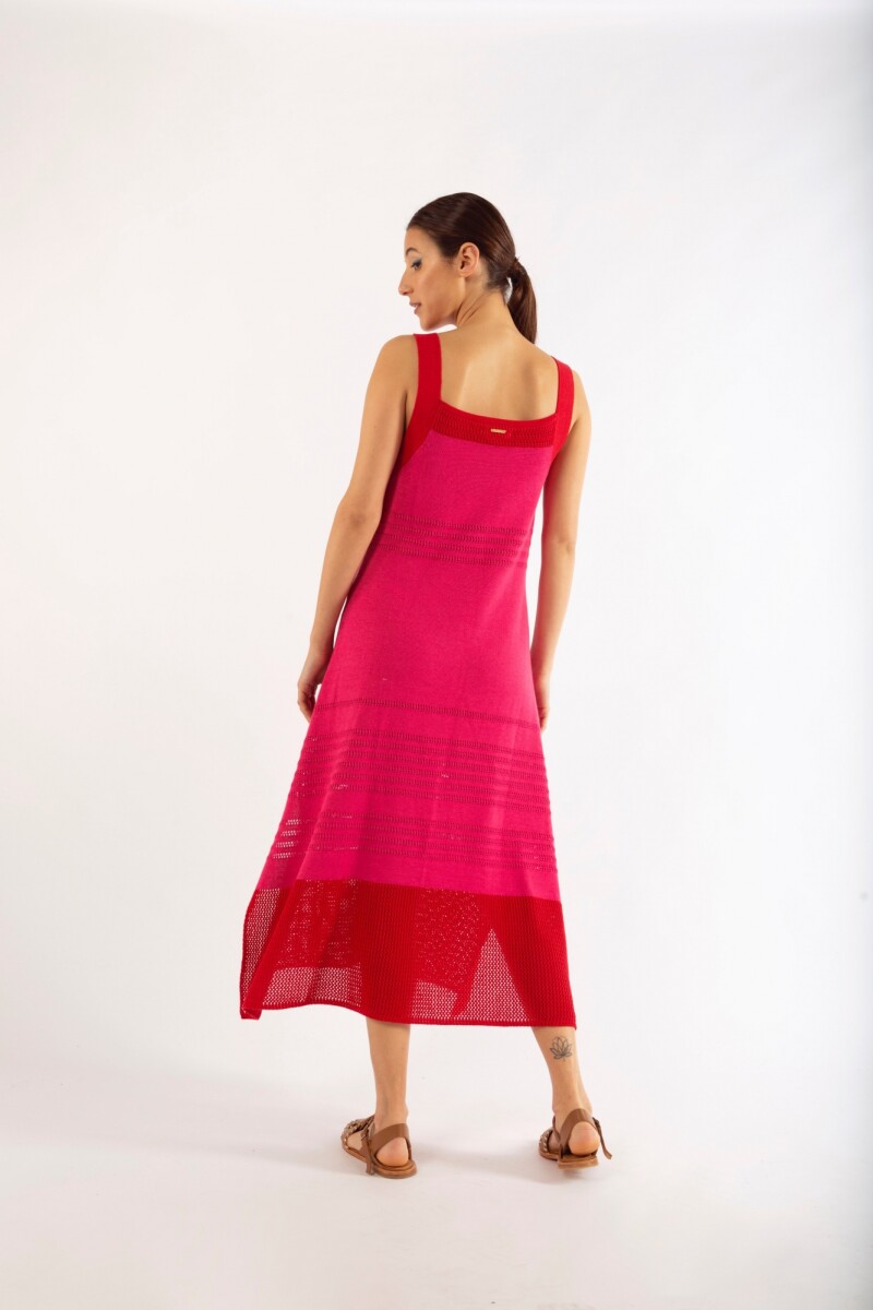 VESTIDO LAVANDA Fuscia Y Roj