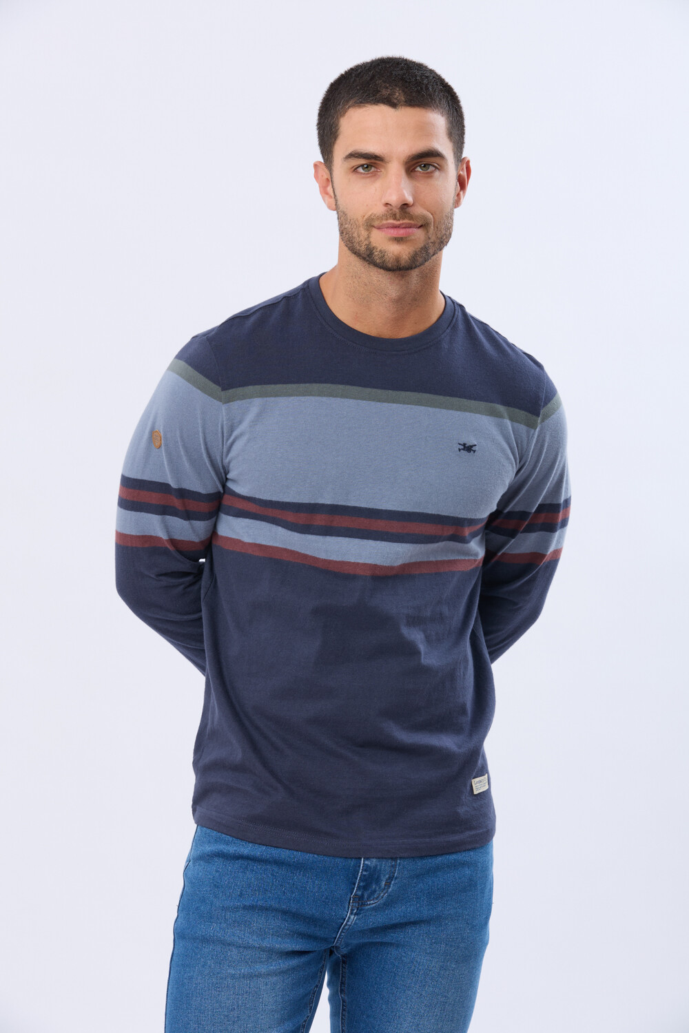 REMERA RAYADA Azul