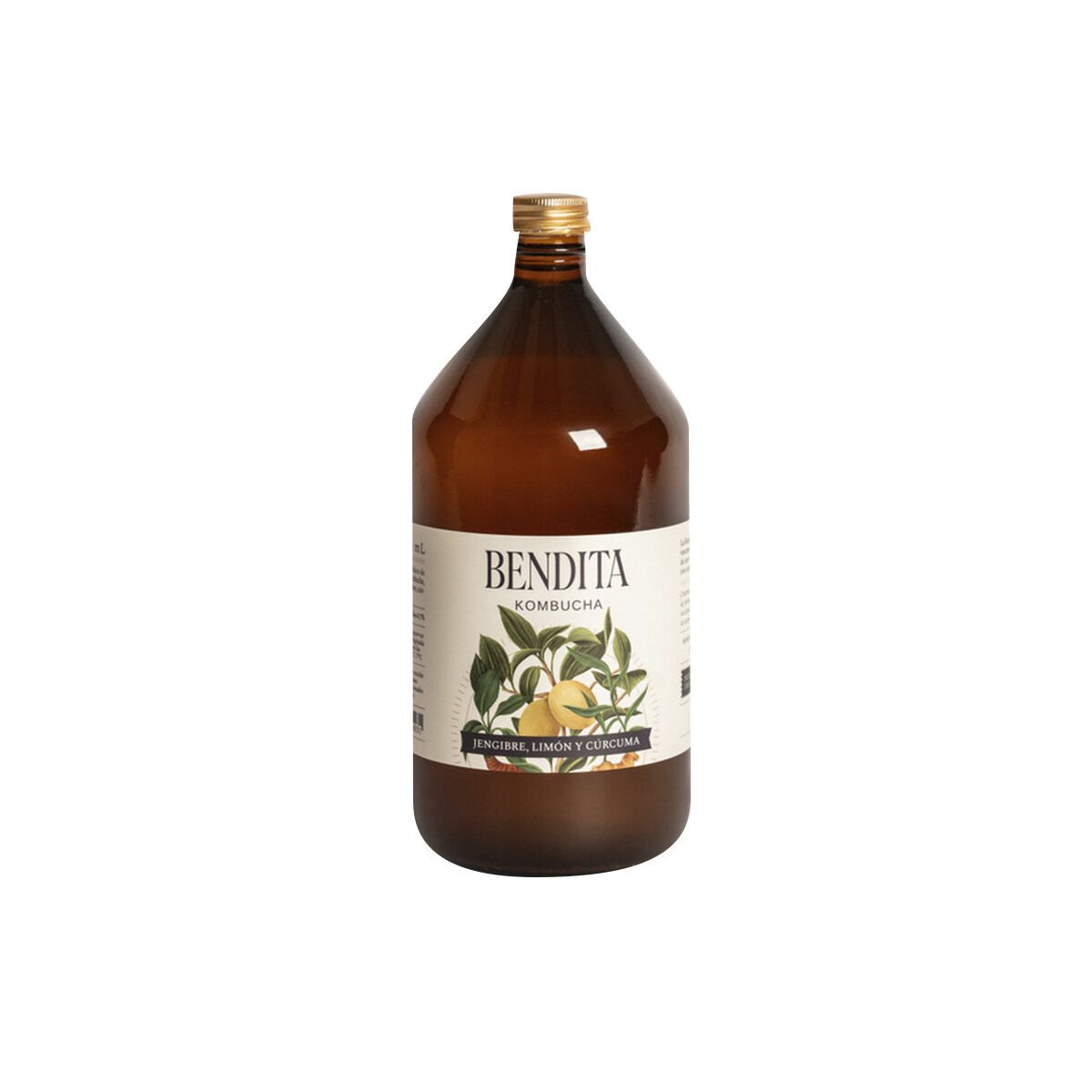 Bendita Kombucha jengibre, limón y cúrcuma 1L 
