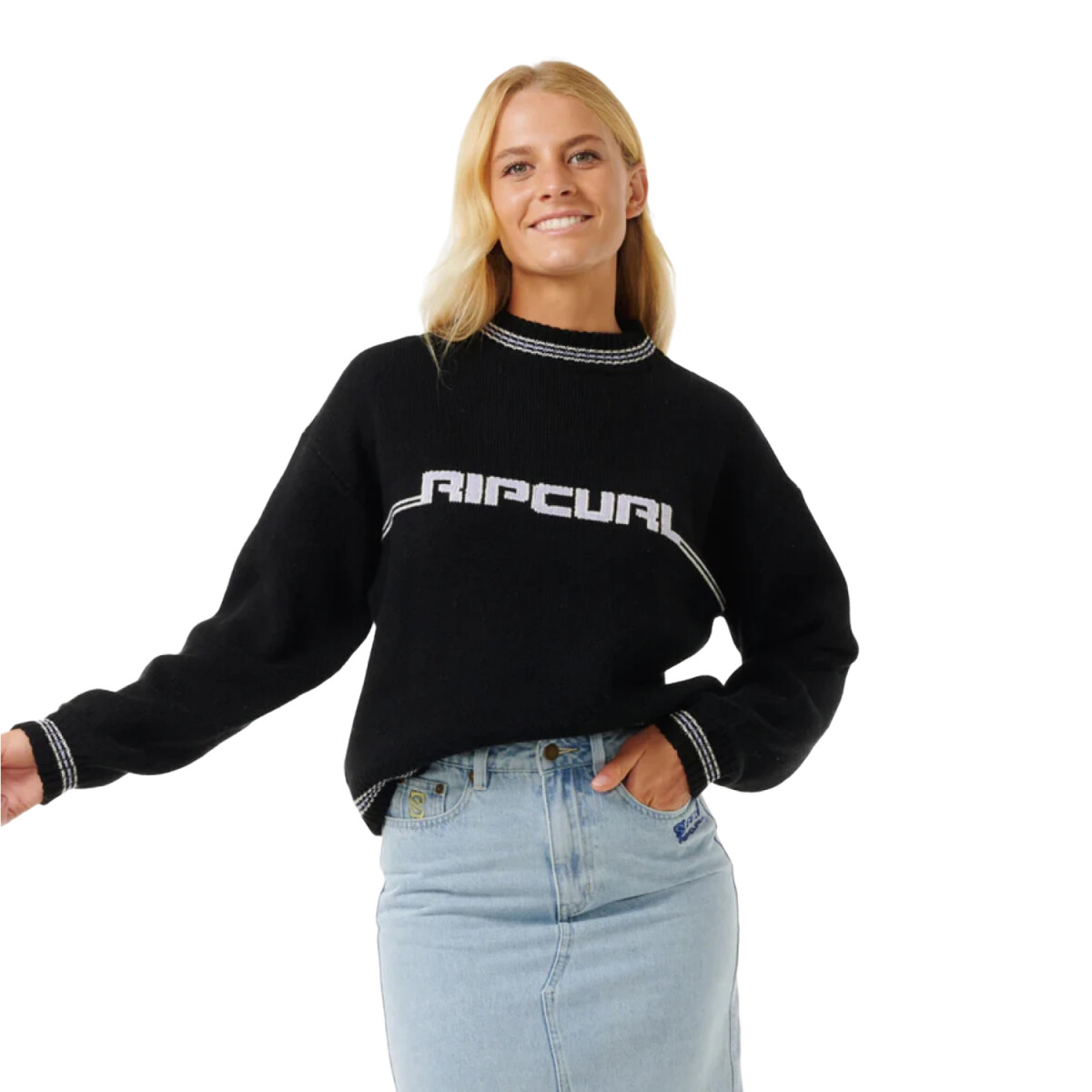 Buzo Rip Curl The Search Turtle Neck - Negro 