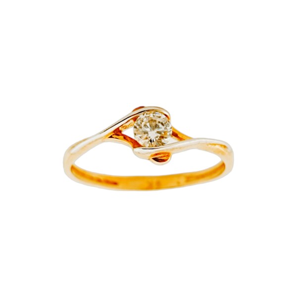 Anillo-Oro bajo-Piedras circonias-AN8031 conpiedra