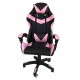 Silla gamer giratoria ROSA Y NEGRO