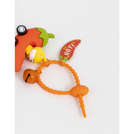 Llavero Y Charm De Animalito Auto Picante Naranja Medio