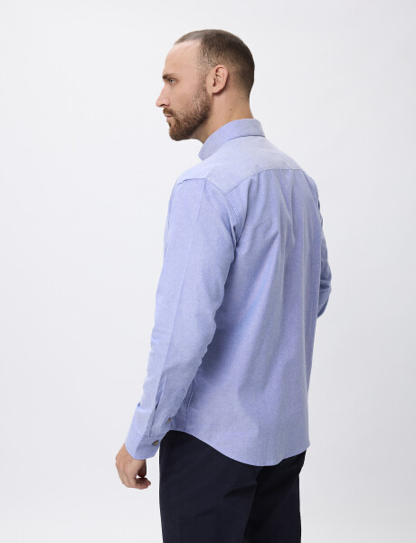 Camisa oxford lisa azul