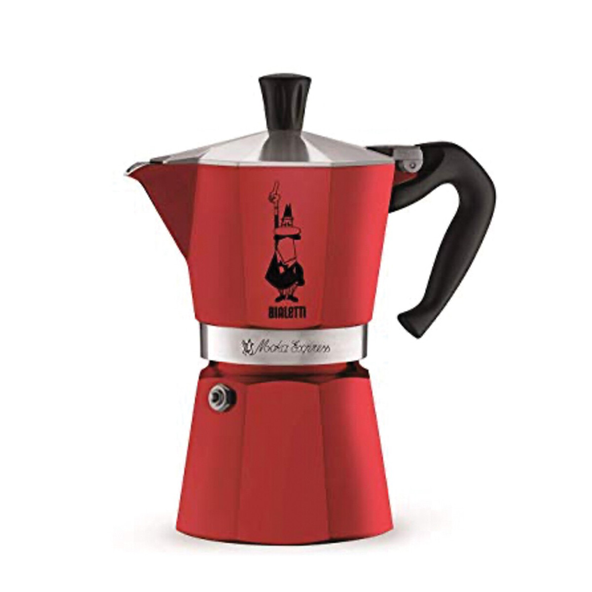 Cafetera Bialetti Moka Roja Capacidad 6 Tazas 