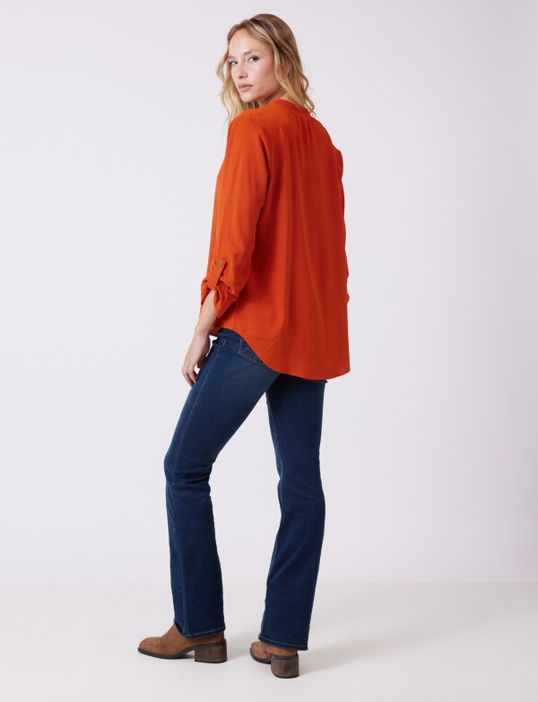 Blusa Escote V TERRACOTA