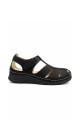 Sandalia cerrada con velcro Aurora AU226 Negro
