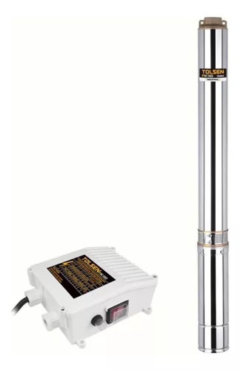 TOLSEN BOMBA SUMERGIBLE TUBO 4PLG 2M³/H 1100W C/CONTROL 