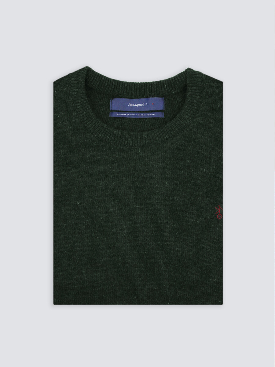 Buzo Cuello Base de Lana - Verde Oscuro 