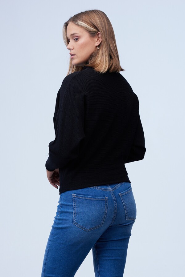 Buzo Dolman Ribs NEGRO