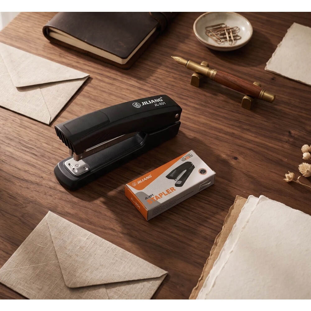 Engrapadora Profesional De Metal JL-201 NEGRO