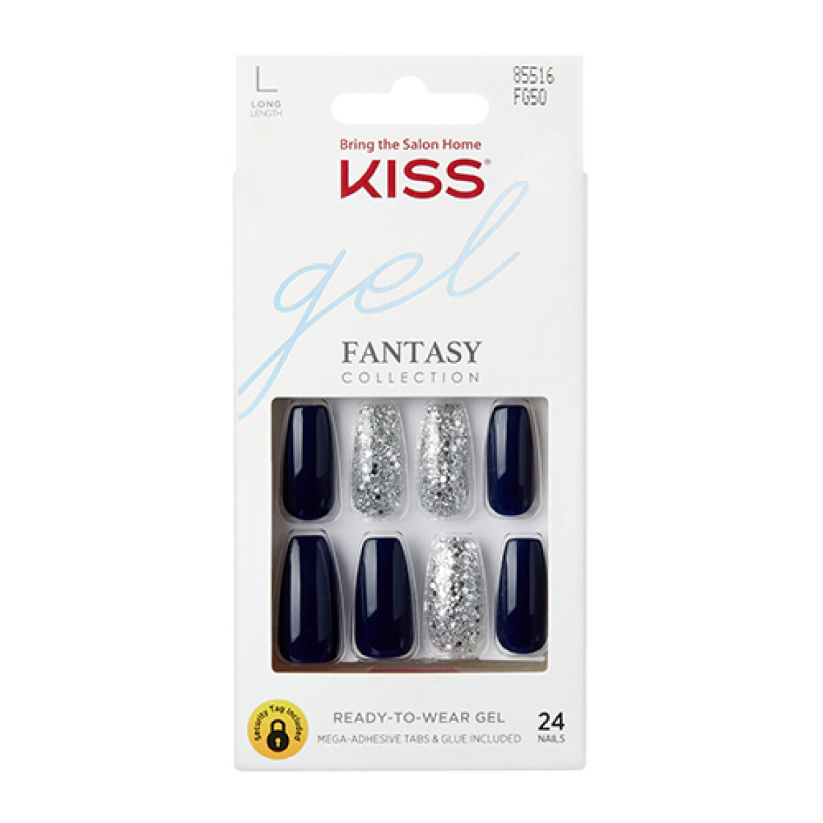 Nuevas uñas postizas Kiss oferta limitada! - Azul y plateado 