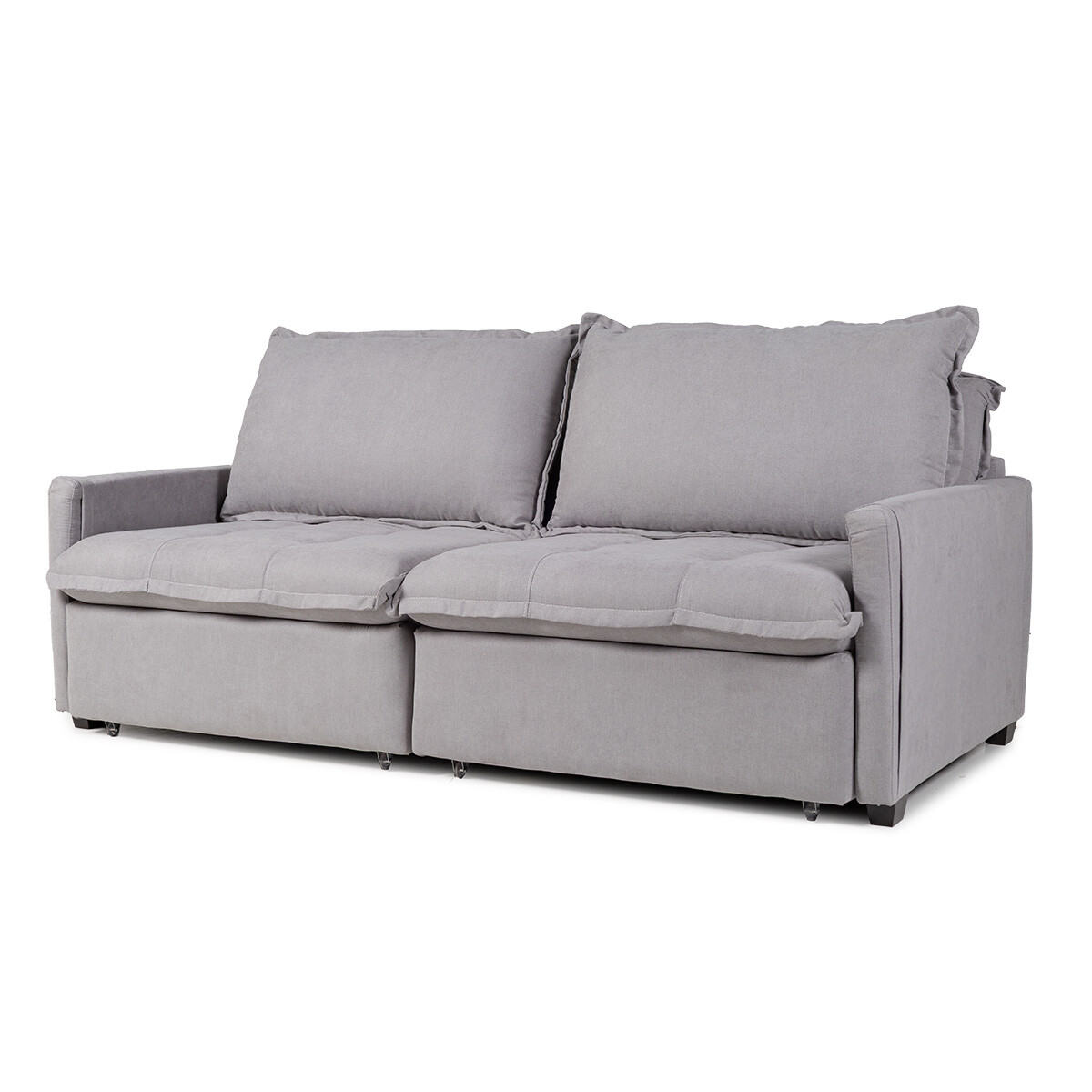 Sofá Cama Oliver - Tela Microfibra - 12074 (Ceniza) 