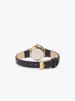 Reloj Redondo Pulsera Con Textura negro
