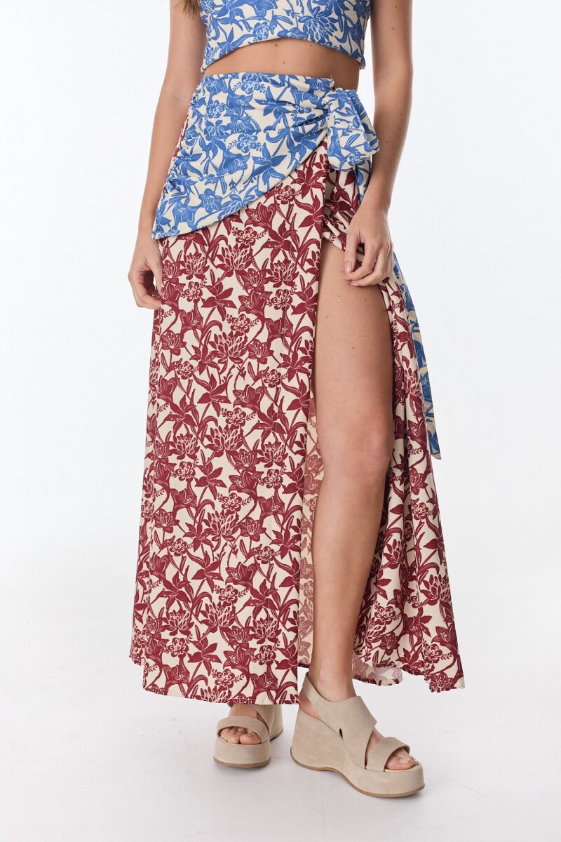 Falda Botanica Estampa Flores