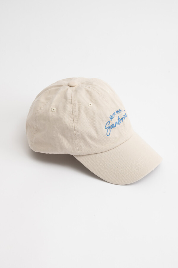 Gorra Visera Bordado Santorini Para Hombre Beige