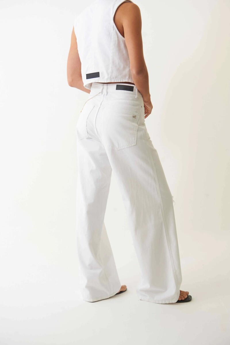 JEAN RELAXED WHITE Blanco