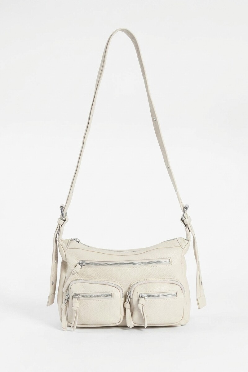 Bandolera doble bolsillo crudo