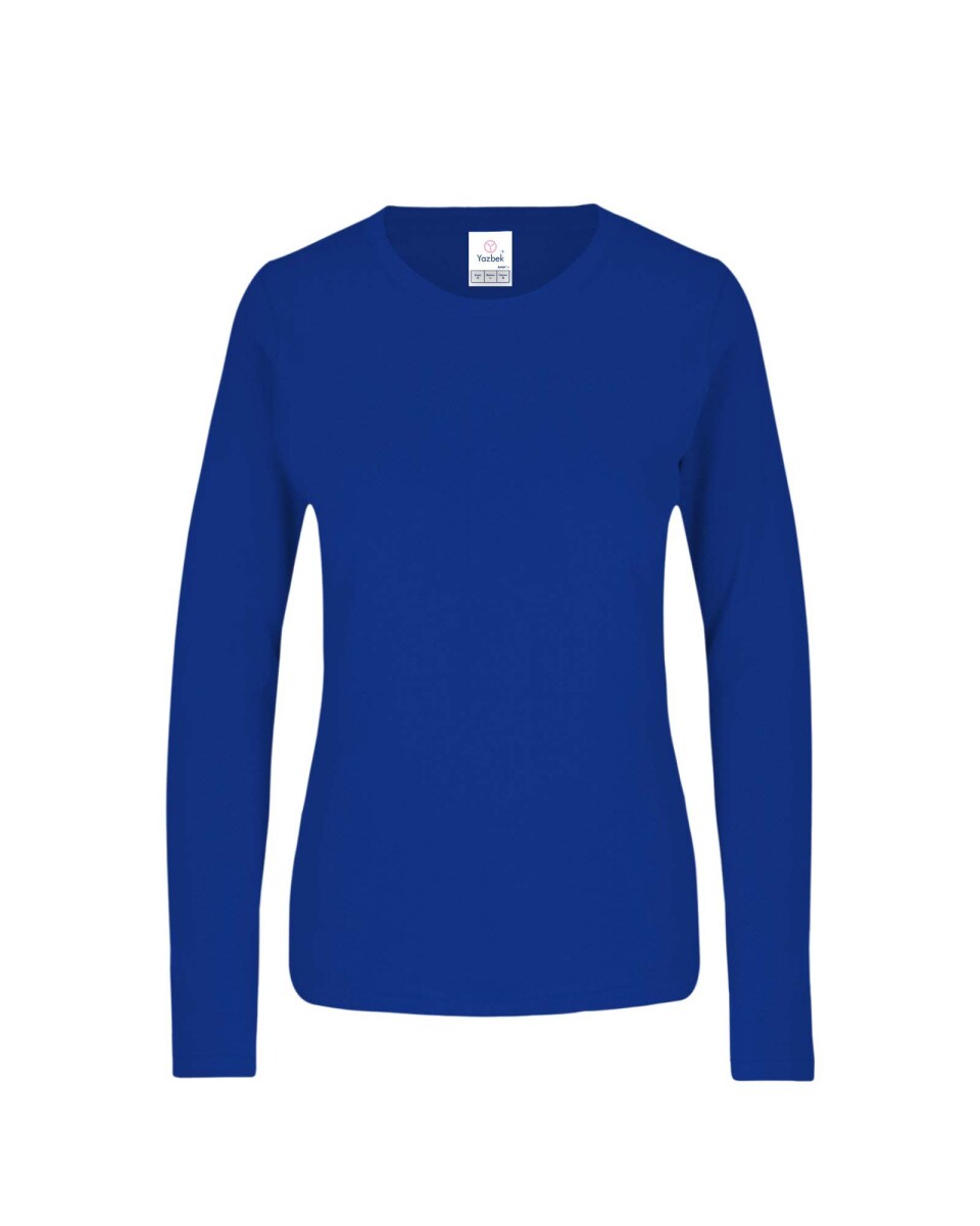 Camiseta a la base dry fit manga larga dama - Azul Royal 