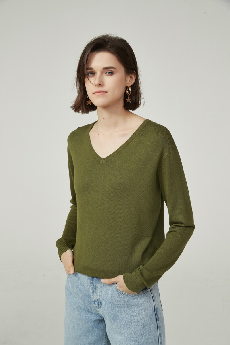 Sweater Plantanus - Verde Oliva Oscuro 