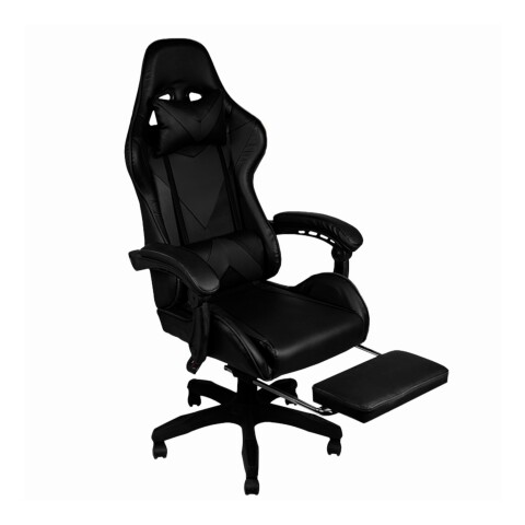 Silla Gamer Xtreme Level Con Posapies Negro Silla Gamer Xtreme Level Con Posapies Negro