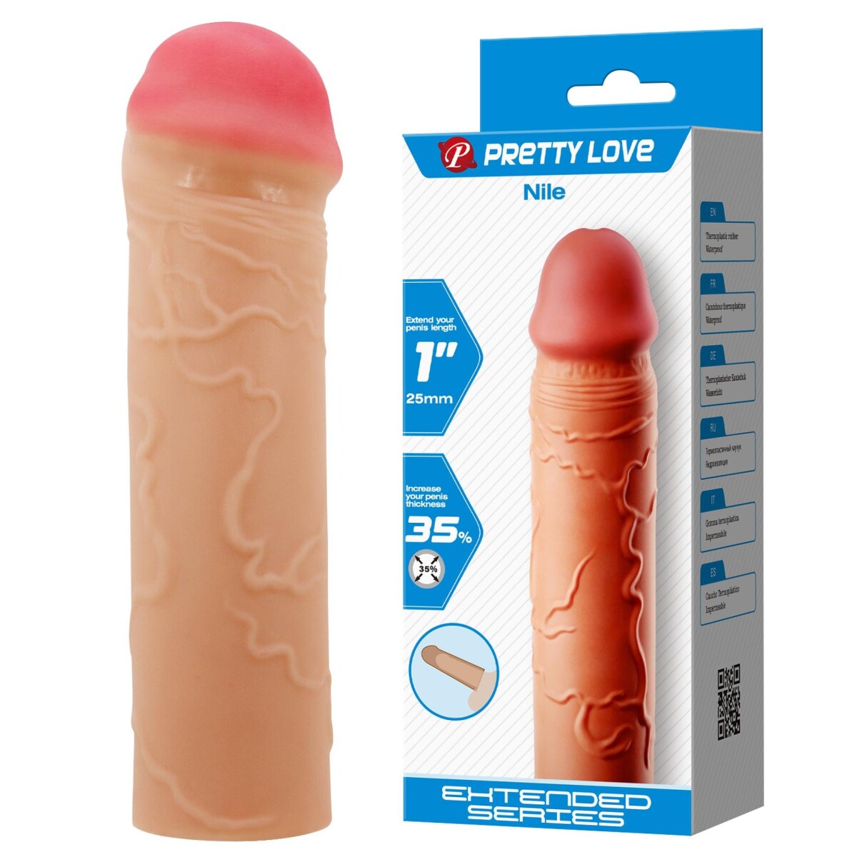 Extensión Pene Realístico 25mm Nile Pretty Love - Carne 