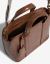 Bandoleras Bandolera Efecto Croco - Marron Chocolate