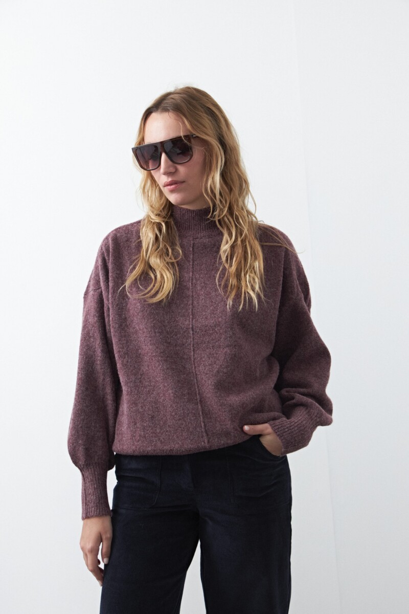 POLERA ISLAND Bordó Merlot