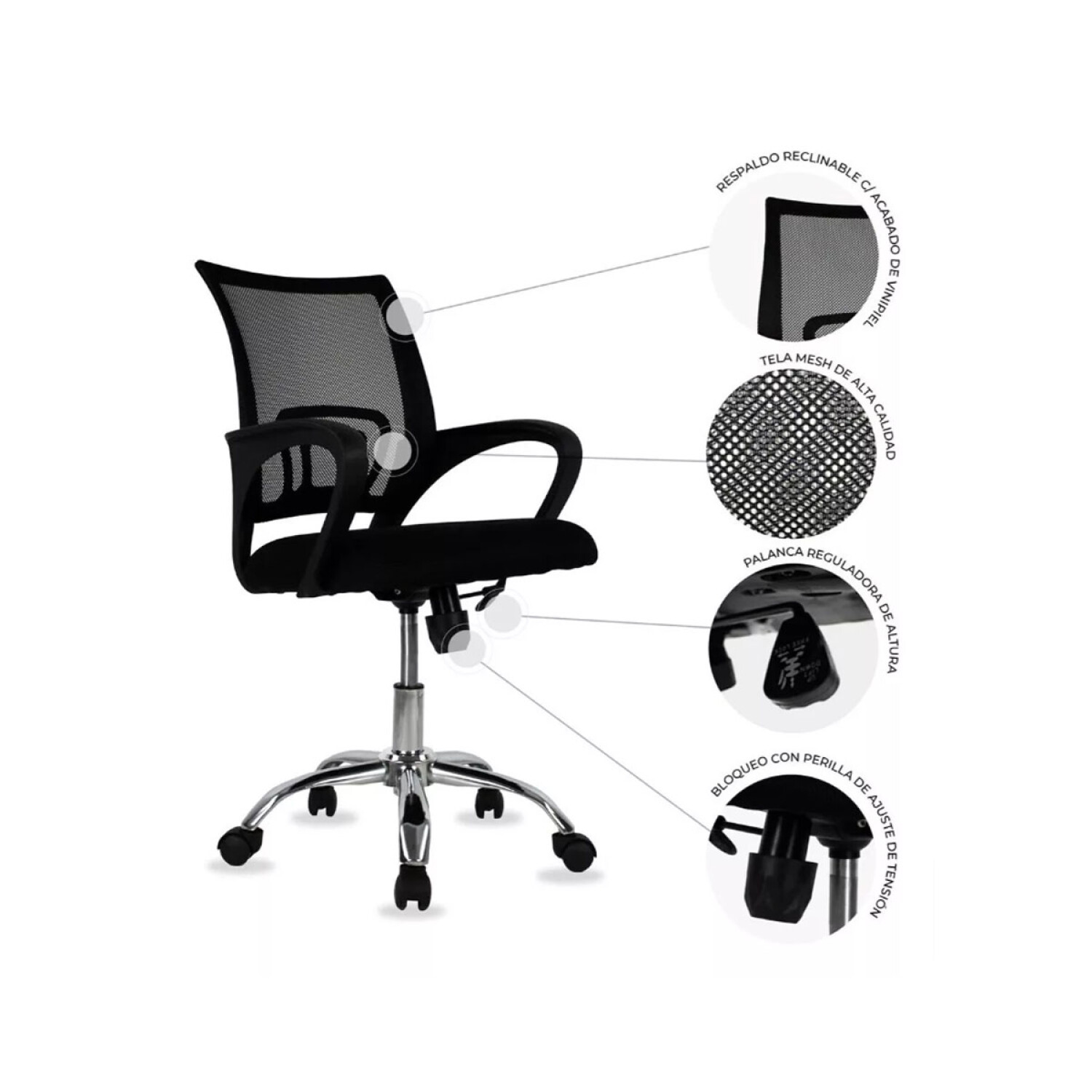 Silla de escritorio gamer reclinable ergonómica 360