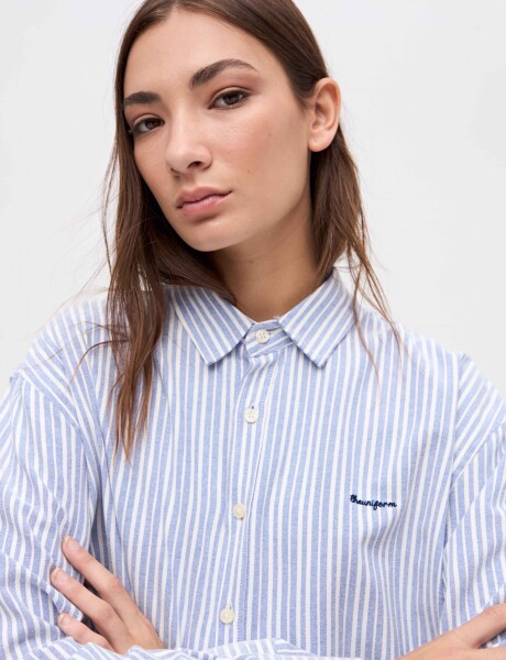 Camisa Cher Rayas celeste