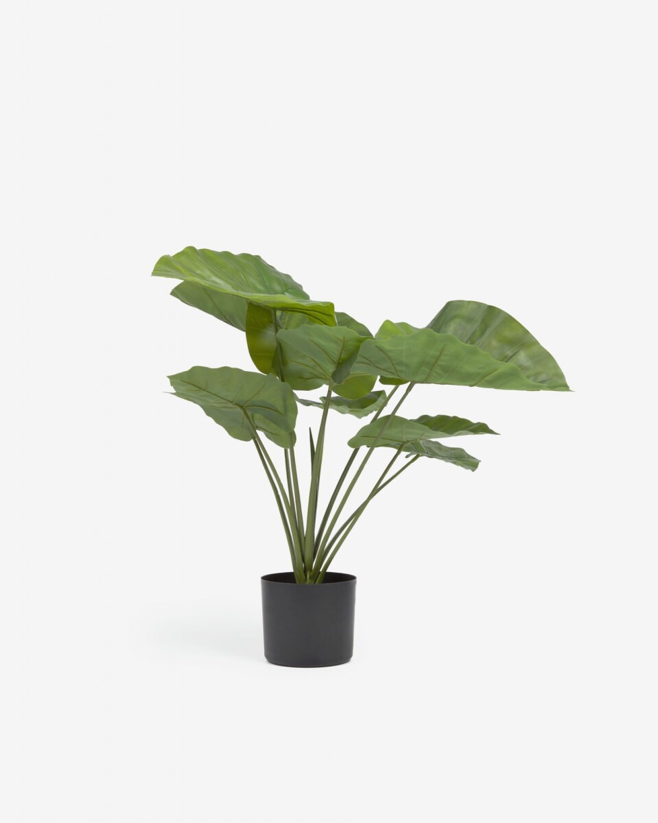 Planta artificial Alocasia Odora con maceta negro 57 cm 