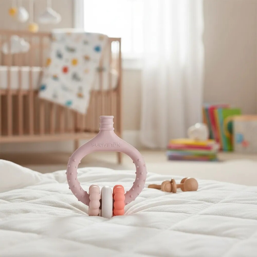 Mordillo Masajeador silicona Suavinex Rosa